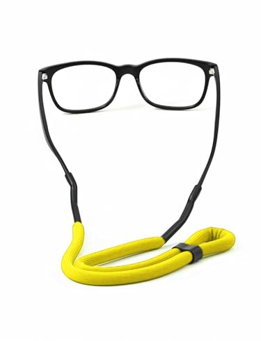 SPORTS WORLD VISION Flytande Glasögonrem – Neonfärgad Synlig Premiumsnodd för Vattensport | 70 cm Justerbart Stopp & Halkfri Solglasögonhållare 1- eller 2-pack