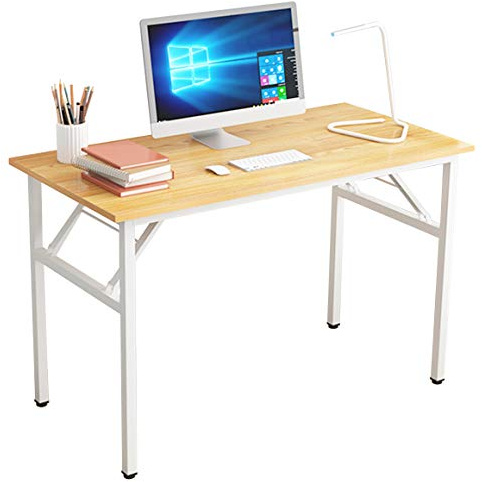 SogesPower Mesa Plegable, Mesa para computadora, mesas portátiles de Alto Rendimiento para Oficina en casa, estación de Trabajo, Escritorio de Estudio, Mesa de conferencias para Oficina en casa