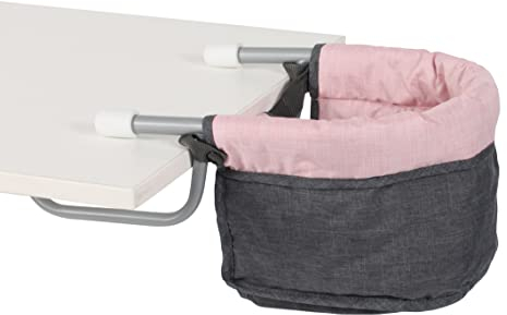 Bayer Chic 2000 735-81 Tischsitz 60 cm, Puppen-Hochstuhl, Melange anthrazit-rosa
