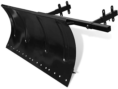 ShCuShan Snöskyffel med hjul, höjdjusterbar, snöplog blad 100 x 44 cm