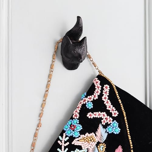 Indian Shelf Niedliche Wandhaken aus Eisen, Vintage-Kinder-Kleiderhaken, Fuchs, Tier, dekorative Wandhaken zum Aufhängen von Handtüchern, Geldbörsen, Taschen, Krawatten, Mänteln, 3 Stück