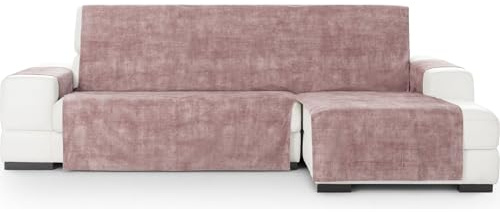 ECOMMERC3 | Copridivano Chaiselong Normale Destra universale e versatile – Copridivano Chaiselongue colore rosa, facile da posizionare per schienale, seduta e bracci