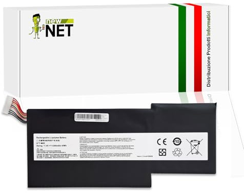 new net - Batteria BTY-M6K [11.4 V - 4300 mAh] Compatibile con MSI GF63 Thin 12HW (MS-16R7), 12UC (MS-16R8), 12UCX (MS-16R8), 12UDX (MS-16R8), 12VE (MS-16R8), 12VF (MS-16R8)