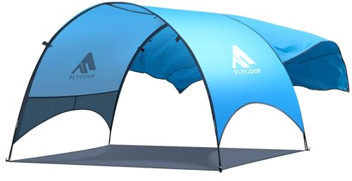 Strandmuschel Strandzelt Sonnenschutz: Kompakt zusammenklappbar (43x10 cm), 360° Belüftung, große seitliche Aufbewahrungstasche, tragbarer UV-Schutz Windschutz Strand für den Strand