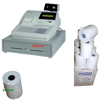 Thermal Till Rolls to Fit Sam4s ER-390M, ER-390 M, ER390M, ER 390M Cash Register - (20 Rolls)