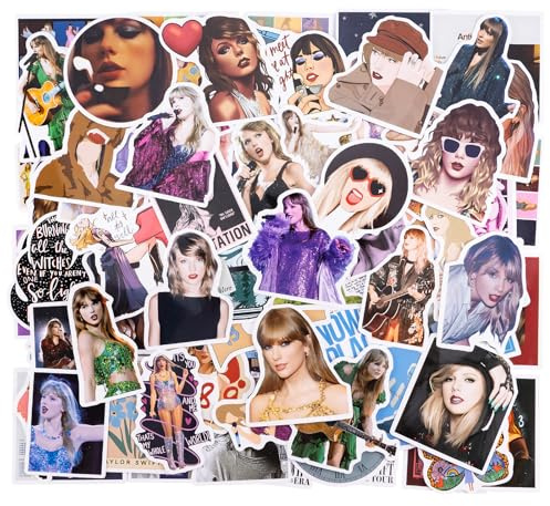BQMEZRNUS 150 Pcs Multicolor Music Singer Stickers, Waterproof Vinyl, Portraits & Album Art, Rectangular, Variety Pack, Indoor Use, Stickers