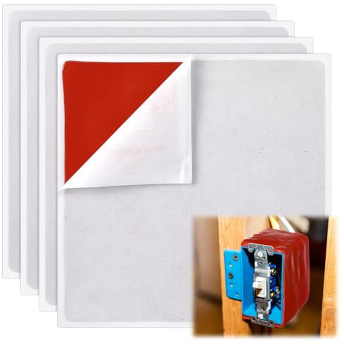 Nuanchu 4 Pcs 7x7 Inches Acoustic Outlet Soundproofing Putty Fire Stop Putty Pads for Electrical Outlets Switch Boxes Fixtures Wall Ceiling Windows Doors Pipes Duct Gaps for Home Recording Studios