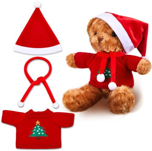Shyyween 3 Pcs Christmas Bear Clothes for 12-16 Inch Bears, Christmas Style