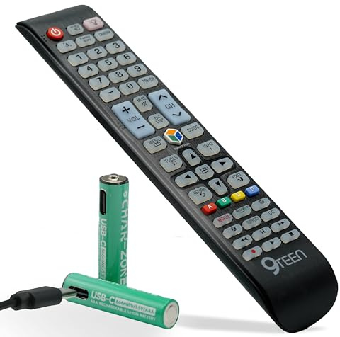 Telecomando Compatibile con Smart Tv Samsung - Ricaricabile Con Batterie Incluse e Cavo USB C
