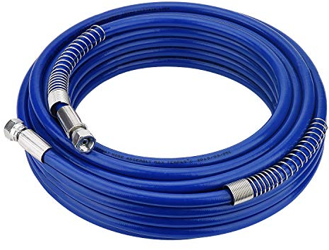 MOPEI 15M x 1/4 in. Manguera de pulverizador de pintura sin aire, 4300 PSI(Azul)
