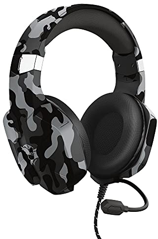 Trust Gaming GXT 1323 Altus Gaming Headset, Over Ear, Volume Control, Adapter Cable, Headphones for PC, Nintendo Switch, PS4, PS5, Xbox One, Xbox Series X - Black Camo [Amazon Exclusive]