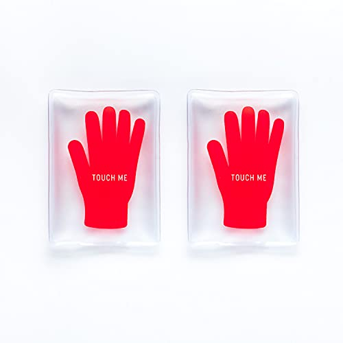 Home-Flair hochwertige Handwärmer I Wiederverwendbare Taschenwärmer I schöne Muster I Verschiedene Designs (2er Set Touch Me)