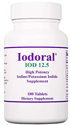 Optimox, Iodoral, 180 vegane Tabletten, 12,5mg Jod je Dosis, Glutenfrei, Sojafrei, GMO frei, Geschmacksneutral