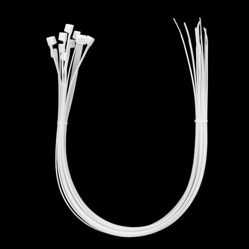 Armpow 25pcs 900mm x 12mm Long Heavy Duty Cable Tie Wide UV Resistant 114 KG Tensile Strength for HVAC Outdoor Construction,Ultra Strong Self Locking Extra Long Zip Tie Wraps(12mm x 900mm, White)