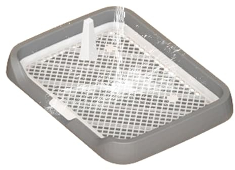 Hundetraining Toilette, Hundetoiletten, Töpfchen-Trainingstablett, Hund Töpfchen Zaun, Haustier-Toiletten-Toilettentablett, Welpen-Trainingstablett, Welpentoilette für kleine große ältere Hunde, Grau