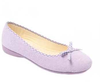 Afibel - Chaussons Ballerines Largeur Confort Chaussures Violet Polyester - Taille : 39