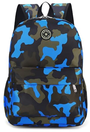 Aucuu Kids Backpack, Camouflage School Backpack, Boys Girls Toddler Primary School Bag, Waterproof Nylon Rucksack, Casual Daypack, Book Bag for Campus Outdoor Travel Sports