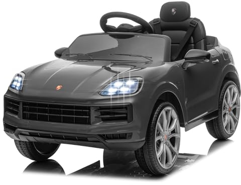 LALAHO Kinder Elektroauto 12V 2-türig mit 2,4G-Fernbedienung MP3 Grau