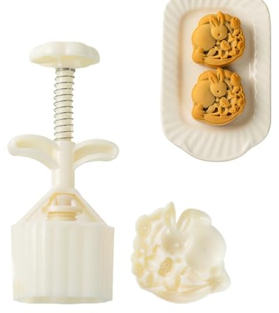 Prensa de molde para tarta de luna, sello de galleta fetida, prensa de pasteles de luna con diseño estable, herramienta de horneado fuerte, accesorios de cocina de fácil uso, sello de galletas para el