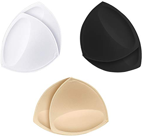 TopBine Bra Pads Inserts Women's Sports Cups Removable Bra Replacement Insert for Bikini Swimsuit, C/D 3 Color, C/D