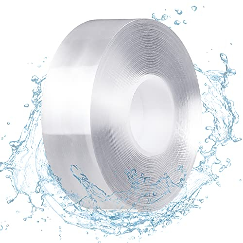 Doppelseitiges Klebeband Extra Stark, 5m x 30mm Zweiseitiges Nano Tape Klebestreifen Doppelseitig Abwaschbares, Transparentes, Spurlos, Rutschfest für Teppiche Fotoecken ohnl Nägel