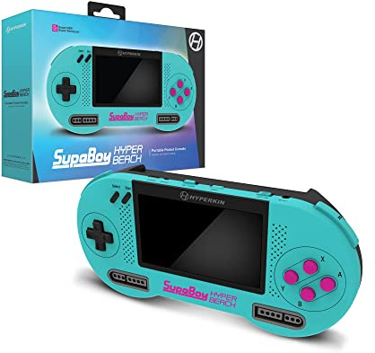 Hyperkin SupaBoy Portable Pocket Console for Super NES/Super Famicom (Hyper Beach) - Super NES;