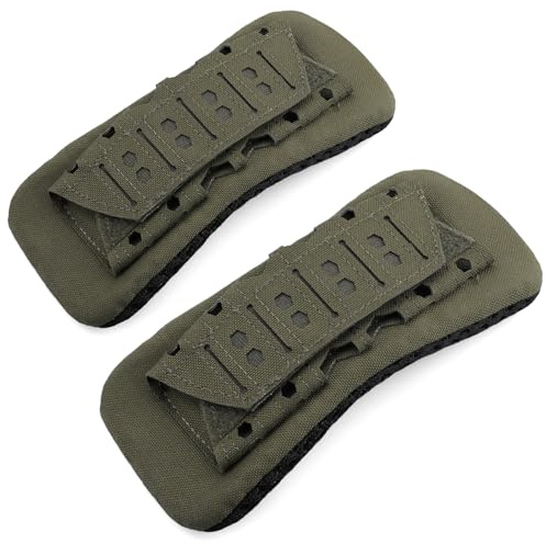 WYNEX 2-pack axelklädor med klettband, rutschfasta axeldynor, Molle-tillbehör för militär ryggsäck, brustäska, taktisk västa (5 cm breda axelremsor)