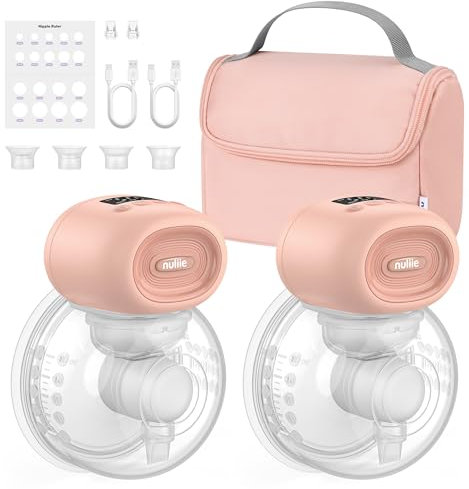 Nuliie Wearable Breast Pump Electrical (2 Packs, Black)
