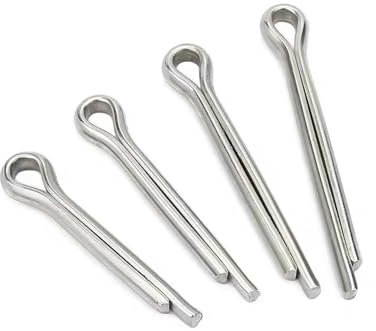 LZZYFPX Juego de pasadores divididos de Acero Inoxidable, 160 Uds., M1.6 M2.5 M3.2 M4 GB91, Kit Surtido de pasadores divididos, Clip elástico Abierto for maquinaria de automóviles Durable