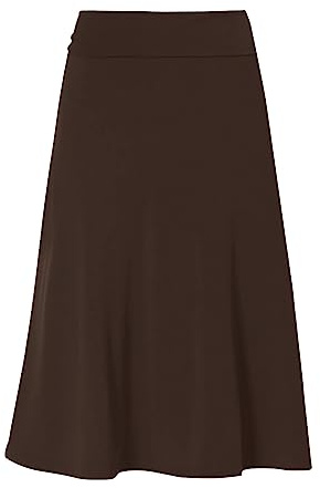 Gonne da ufficio da donna per ufficio slim gonne midi a vita alta gonna tinta unita gonna elasticizzata in vita lunghezza al ginocchio gonna midiskirt UK A Line signore gonne estive elasticizzate