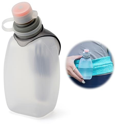 KQDRAVINE Gourde de sport, 250 ml, sans BPA, anti-fuite, avec clip arrière, pour le sport, le marathon, la course à pied