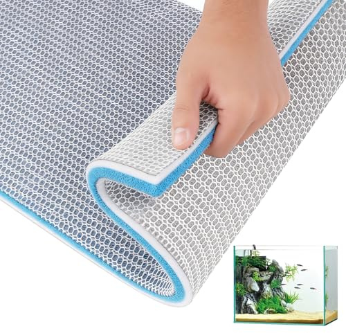 Aquarium Filter Sponge Pad, 40x30x1.5cm Multi-Layer Cuttable Esay to Rinse