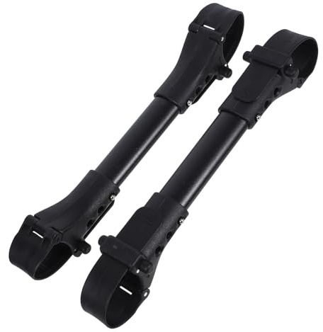 CVUTOVO 2 Conectores Para Cochecito Gemelar De Aluminio Negro, Piezas Resistentes Antióxido Para Unir Carritos Individuales En Paseos Al Aire Libre
