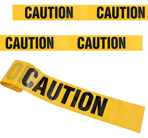 wangjiangda Warnband Gelb Schwarz, 7.5 cm x 20m Gefahr Warnung Absperrband Absperrung Band Nicht klebend Reissfest Sicherheitsmarkierung für Arbeitsplatz Gefahrenzone Halloween