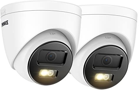ANNKE C800 4K CCTV PoE Camera with Audio, IP Security Camera Outdoor, H.265+, Smart Motion Alerts, IP67 Weatherproof, 100 ft EXIR 2.0 Night Vision, Slot for Micro SD Card (2Pack)