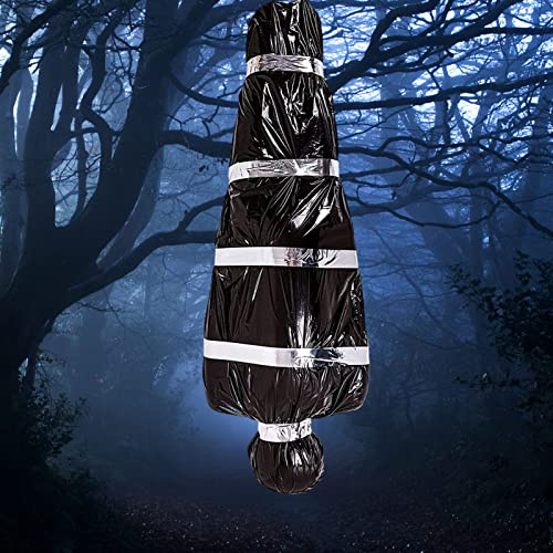 Halloween Decorations Dead Victim Props Scary Fake Corpse in Bag for Fright Night Outdoor Halloween Props Creepy Haunted House Decoration