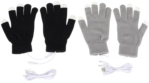 SOLUSTRE 2 Paar Usb Beheizbare Handschuhe Touchscreen-handschuhe Erhitzt Fahrrad Beheizten Winter Beheizten Ski Fräulein Qinglun Handwärmer Warm Halten