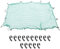 NICTSEPO Cargo Net for Pickup Truck Bed with 15 PCS Hook 2m x 3m/6.5ft x 10ft Heavy Duty Luggage Bungee Net for Car Boat SUV Van Trailer Snowmobile Secure Loads
