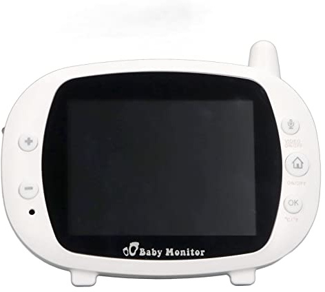 LUCKDANO Moniteur pour bébé à Nocturne de 5 Mètres avec écran LCD Haute Définition de 3,5 Pouces, Commutation Automatique IR Cut, Bidirectionnel (Prise UE)