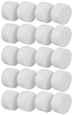 Beaupretty Bloques de Espuma para Manualidades Diy, 30 Discos Redondos de Poliestireno de Color Claro 5 X 2,5 Cm, Modelo de Pastel Redondo para Esculturas, Proyectos Artísticos y Enseñanza
