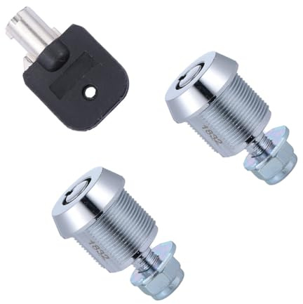 POPETPOP Cerradura Tubular de Leva 17mm para Máquina Recreativa, 2 Piezas con Llave, Fácil de Instalar, para Gabinete y Cerradura de Armario Color Aleatorio