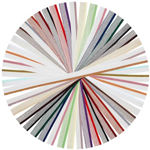craspire 48 pièces 24 Couleurs Garnitures de Reliure Accessoires de Reliure 12 Pouces Longues Bandes de Tissu en Lin colorées Assorties Courroies de réparation Bandeaux pour la Couture de Livres DIY