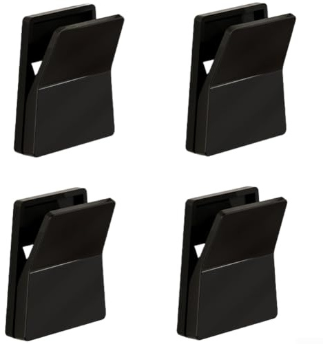 4 stycken handskar hållare vägg – mångsidig klämma för engångshandskar tandkräm – platsbesparande förvaring med halkfria tänder – fuktbeständig 4,2 x 1 x 4,5 cm (svart)