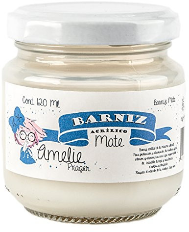 Amelie Prager 645105 Barniz al Agua, Blanco, 120 ml