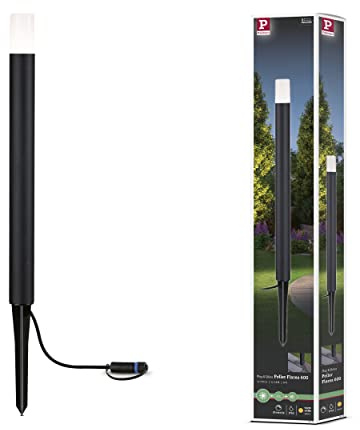 Paulmann 94537 Plug & Shine LED Außenleuchte Pollerleuchte Flarea IP65 600mm Warmweiß incl. 1x3,6 Watt dimmbar Schwarz Metall 3000 K