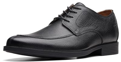 Clarks Whiddon Delantal Oxford para Hombre, Negro caído, 44.5 EU