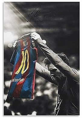 Póster de Lionel Messi, póster de fútbol, leyenda y superestrella (119), pintura en lienzo, póster decorativo para sala de estar, pintura de 30 x 45 cm