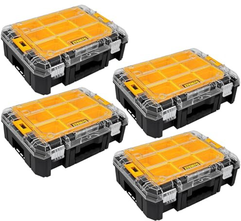 DEWALT 4 x DWST1-71194 TStak V Clear Lid Stackable Tool Fixing Organiser Case