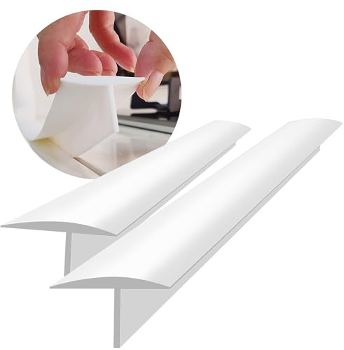 KindGa Stove Gap Covers - 30 Inch Silicone Counter Gap Filler 2 Pack White