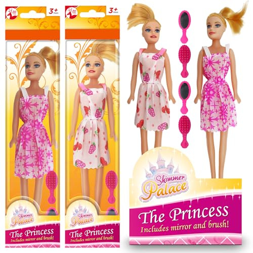 SOL 2pk Boxed Dolls for Girls, Age 3-8, Includes Stickers